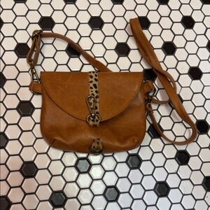 Sundance Italy Brown Leather Crossbody Bag